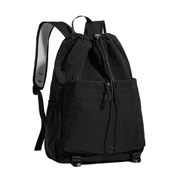 GARENDE Drawstring Backpack Badminton Backpack Daypack Professional Tennis Racket Bag Racquet Carrying Bag for Pickleball Gym Fitness Black
