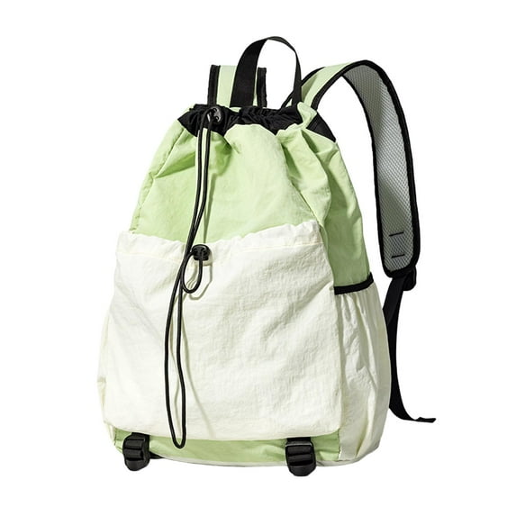 GARENDE Drawstring Backpack Badminton Backpack Daypack Professional Tennis Racket Bag Racquet Carrying Bag for Pickleball Gym Fitness Light Green