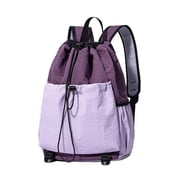 GARENDE Drawstring Backpack Badminton Backpack Daypack Professional Tennis Racket Bag Racquet Carrying Bag for Pickleball Gym Fitness Pink Purple
