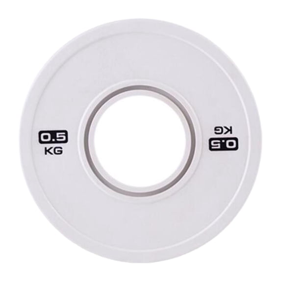GARENDE Fitness Modified Weight Plates Barbell Plates with Rubber Steel for Weightlifting Workouts And Strength Training for Weight Enthusiasts 0.5 kg White