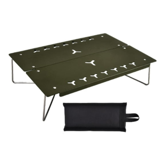 GARENDE Foldable Camping Table Camping Desk Compact Sturdy Versatile Outdoor Table Foldable Table for Yard Patio Barbecue Backpacking Green
