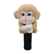 GARENDE Funny Plush Monkey Golf Wood Headcover Protector for Adults Golf Accessories Light Brown