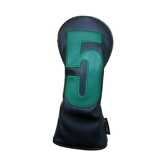 GARENDE Golf Club Head Cover for Woods,PU Leather Protection Durable Wear Resistant Golf Black 5