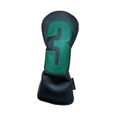 GARENDE Golf Club Head Cover for Woods,PU Leather Protection Wear Resistant Golf Black 3