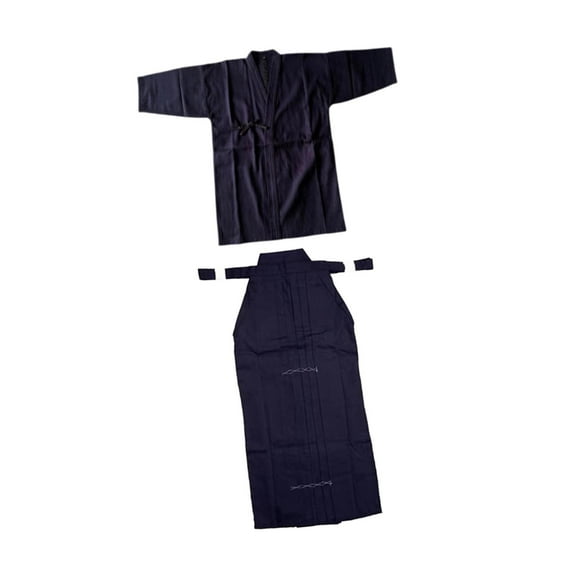 GARENDE Japanese Kendo Uniform Set Ninjas Iaido Breathable Judo Adults Kimono Hakama 165cm