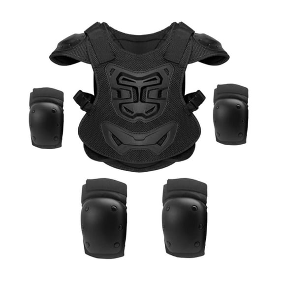 GARENDE Kids Motorcycle Vest Knee Elbow Pads Child Bike Vest Jacket for Road Cycling Style B
