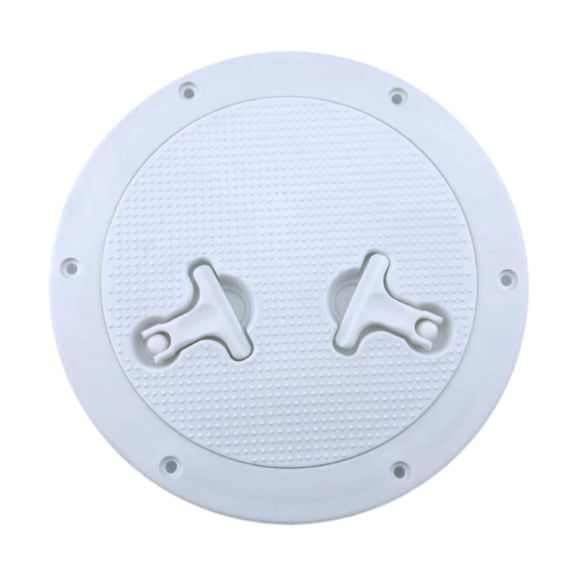 GARENDE Marine Boat Deck Cover Reinforced Two Rotatable Handles Inspection Lid White