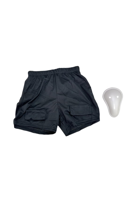 Men Loose Hockey Shorts Breathable Mesh Shorts for Baseball Fitness L