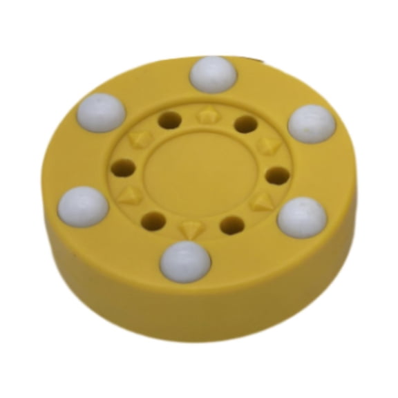 GARENDE Roller Hockey Puck Smooth Portable Ice Hockey Puck for Game Outdoor Training Yellow