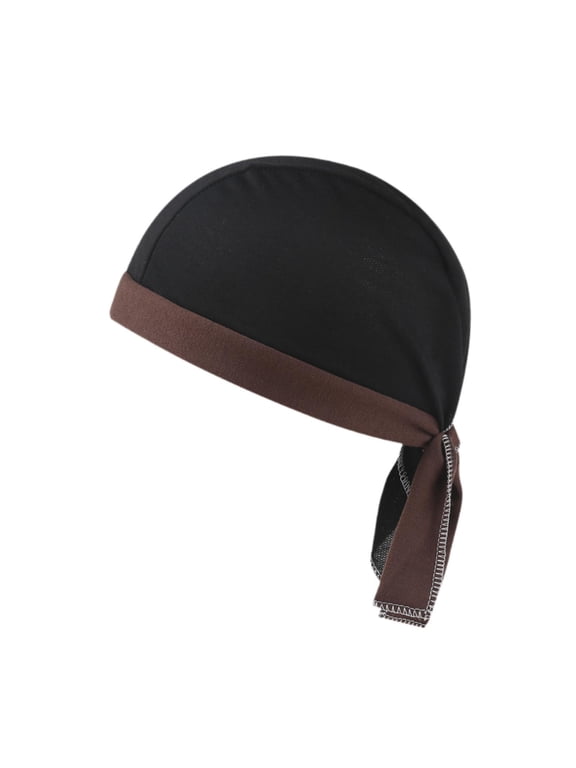 Skull Cap ,Head Covering Hat Sun Protection Beanie Cap Head Wrap Helmet Liner Cycling Hat for Running Cycling Football Sports Brown