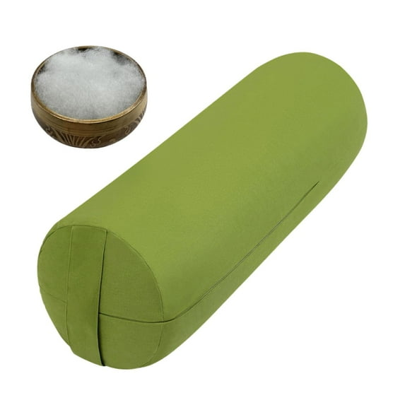 GARENDE Yoga Bolster Machine Washable Cover Yoga Pillow for Balance Restorative Yoga Cylinder Green