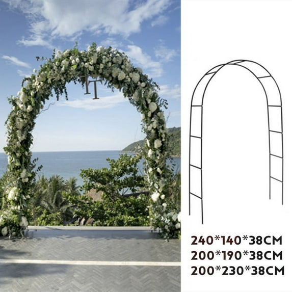 GARFANS Wedding Arch Metal Garden Arch Outdoor Indoor Wedding Bridal Party Prom Floral Decoration 59/70/90.5Inches