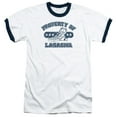 thumbnail image 1 of GARFIELD/PROPERTY OF LASAGNA-ADULT RINGER-WHITE/NAVY-SM, 1 of 1