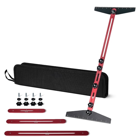 GARGENTOL Stair Tread Template Tool-10" to 60" Soild Stair Gauge for Stair Measuring Tool Stair Tread Jig,Aluminum Stair Step Tool for Measuring Stairs, Floor, Cabinets
