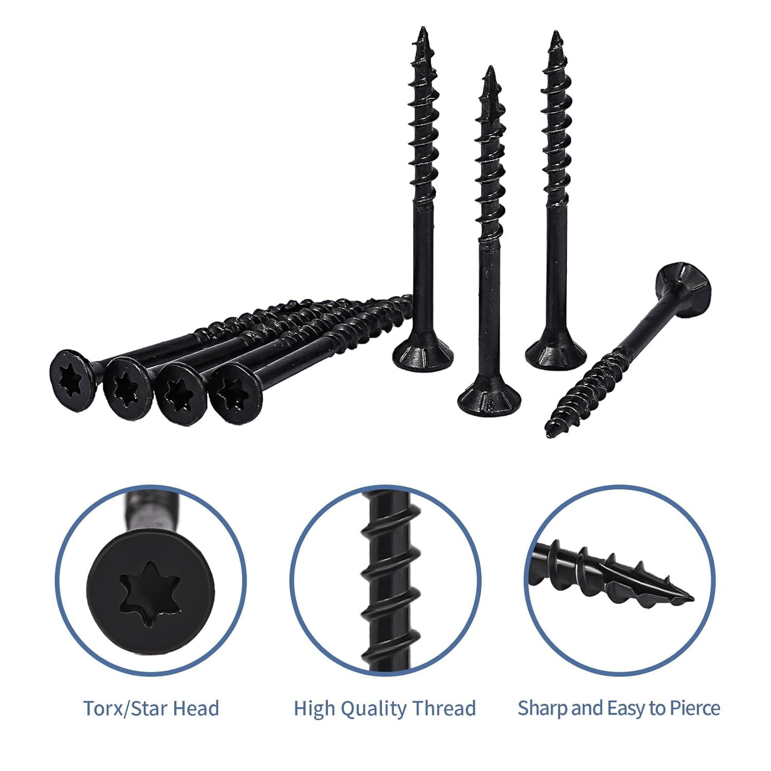 Grindy #10 X 3" Stainless Steel Wood Screws – Rust-Resistant Deck & Furniture Screws For Indoor/Outdoor Projects (200-Pack) - View #5