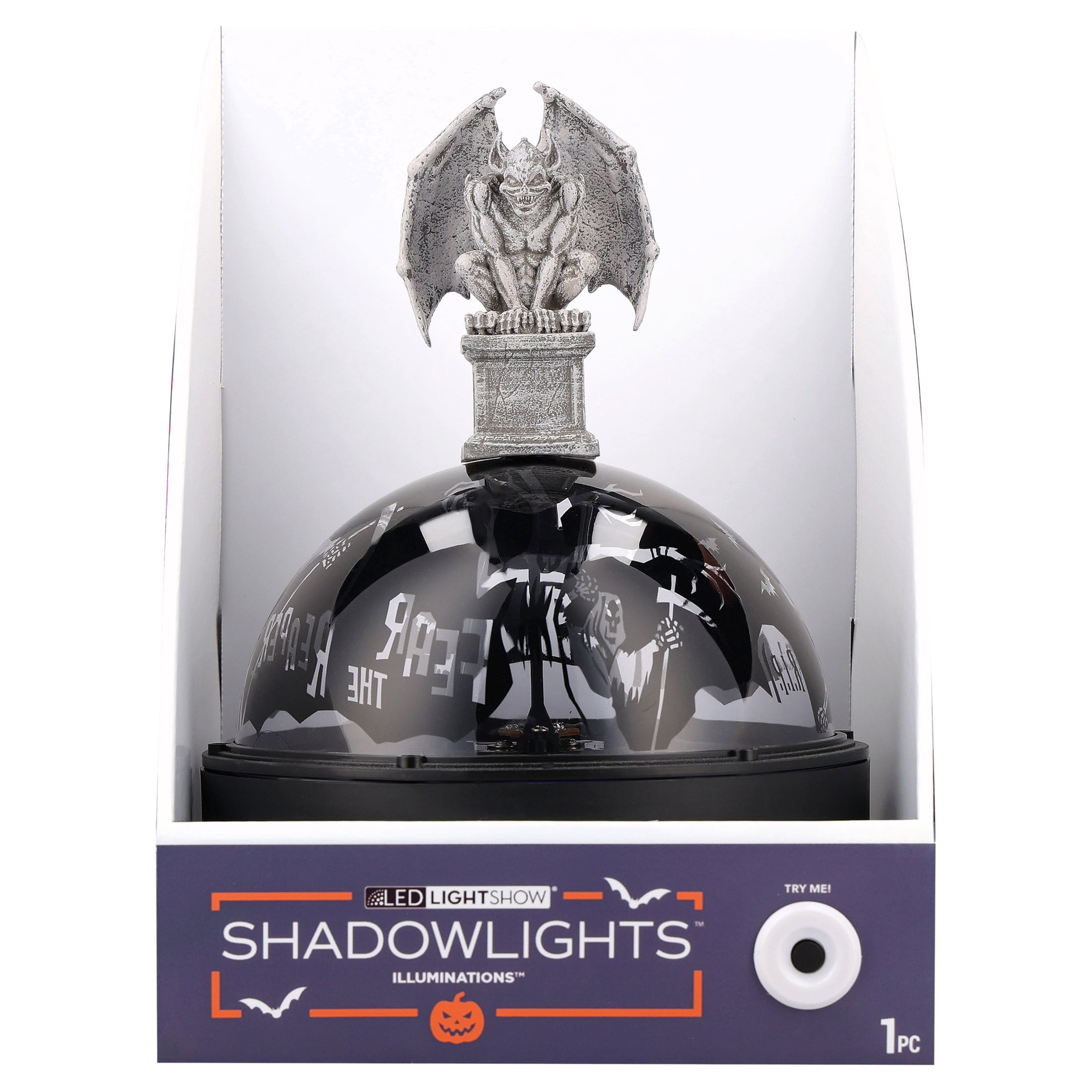 Halloween Light Show Projection Illuminations Shadow Lights with Topper Haunted Gargoyle (Red)