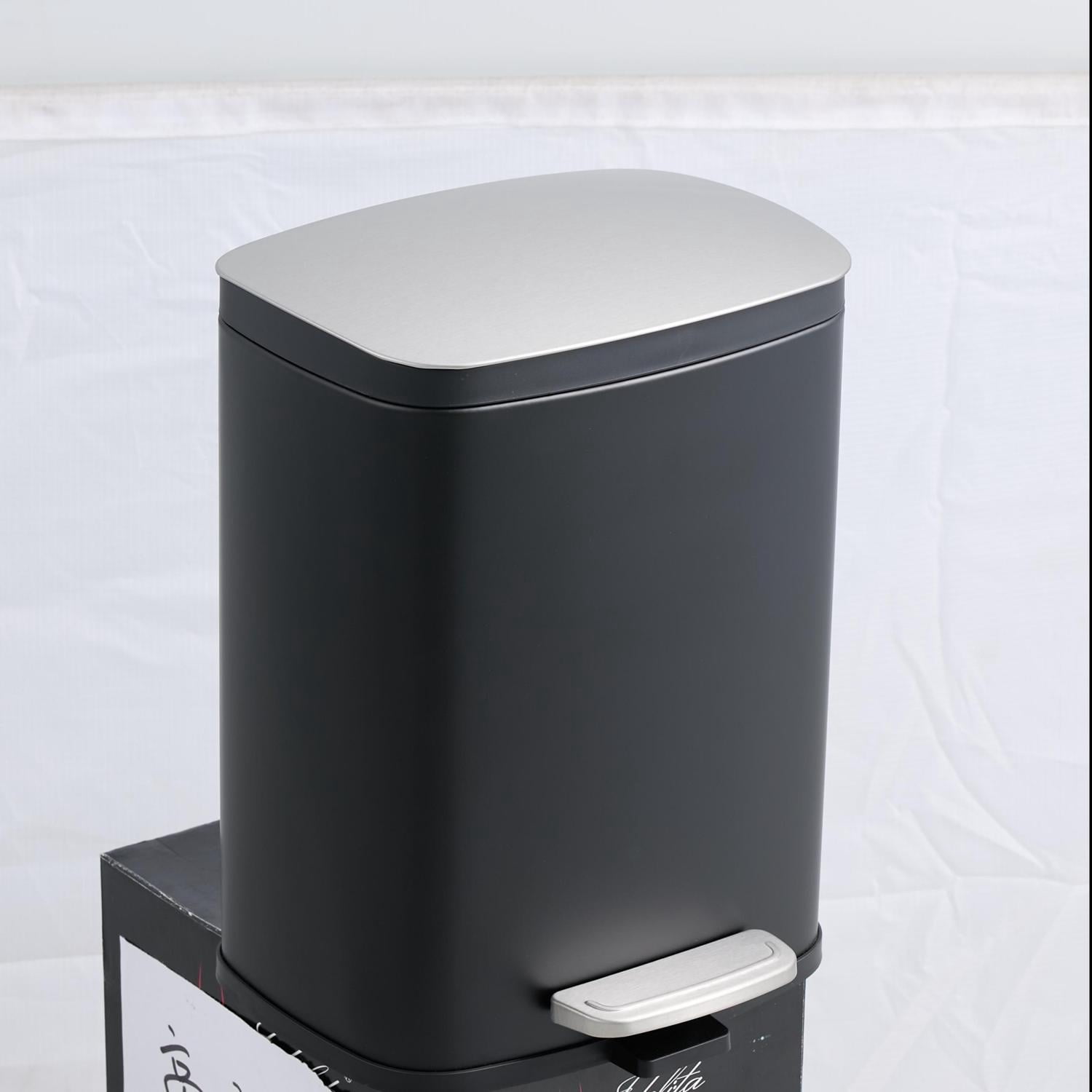 GARITIN 5L 1.32 Gallon Rectangular Step Trash Can with Foot Pedal ...