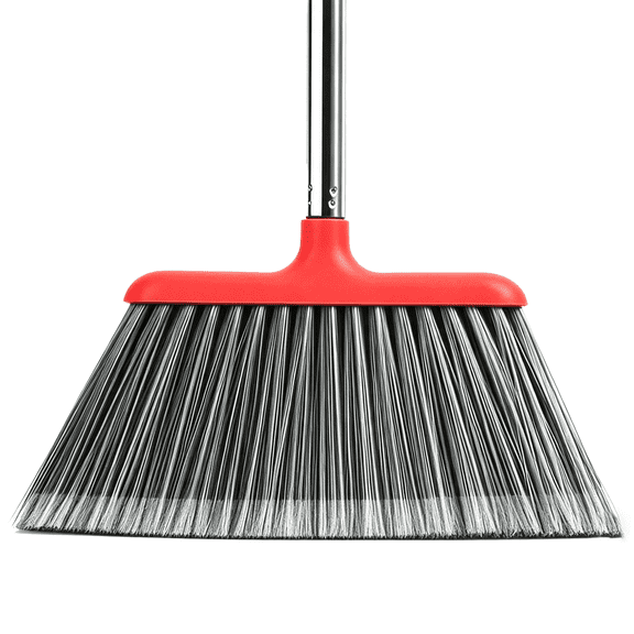 GARITIN Brooms for Floors, Heavy Duty Outdoor Stiff Bristle Angle Broom for Patio, Garage, Deck & Garden, Indoor Sweeping Broom with Long Handle
