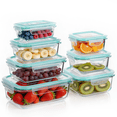 thumbnail image 1 of 7 Pack Glass Food Storage Containers with Lids, Microwave Safe Meal Prep Containers, Glass Airtight Lunch Box Containers, Bento Box, 1 of 6