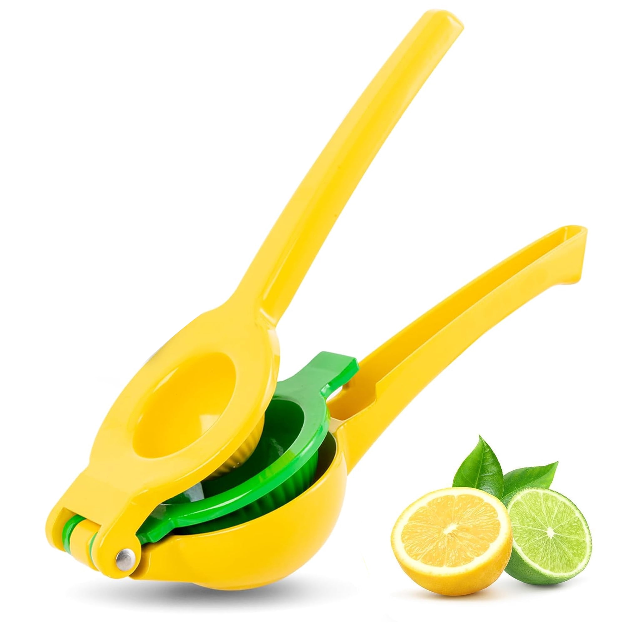 GARITIN Lemon Squeezer, Metal Lemon Juicer, Handheld Juicer for Lemon Citrus Lime Orange, Manual Citrus Squeezer, Yellow