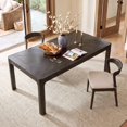 Square Rounded Designs GARITIN Rectangular Dining Table with Parquet-Style Top, Rounded ...