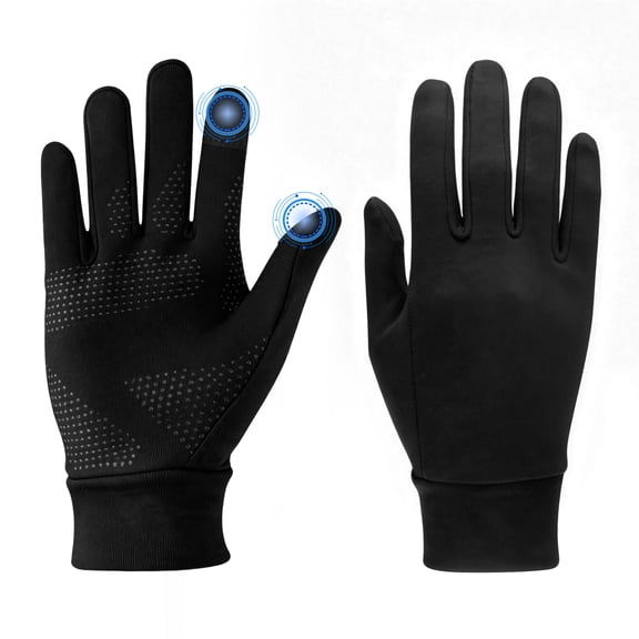 GARITIN Winter Touchscreen Gloves for Men Women, NonSlip Silicone Palm Thermal Warm Gloves for Running Cycling Driving Outdoor Sports