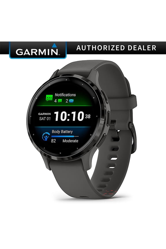 Restored GARMIN Venu 3S, Altimeter, Stopwatch, Calendar Function, Compass, Timer, Alarm, Health Fitness GPS Smartwatch Steel Bezel, 240 Hour Battery Life, 3 Gram, Android, Apple iOS Gray/41mm