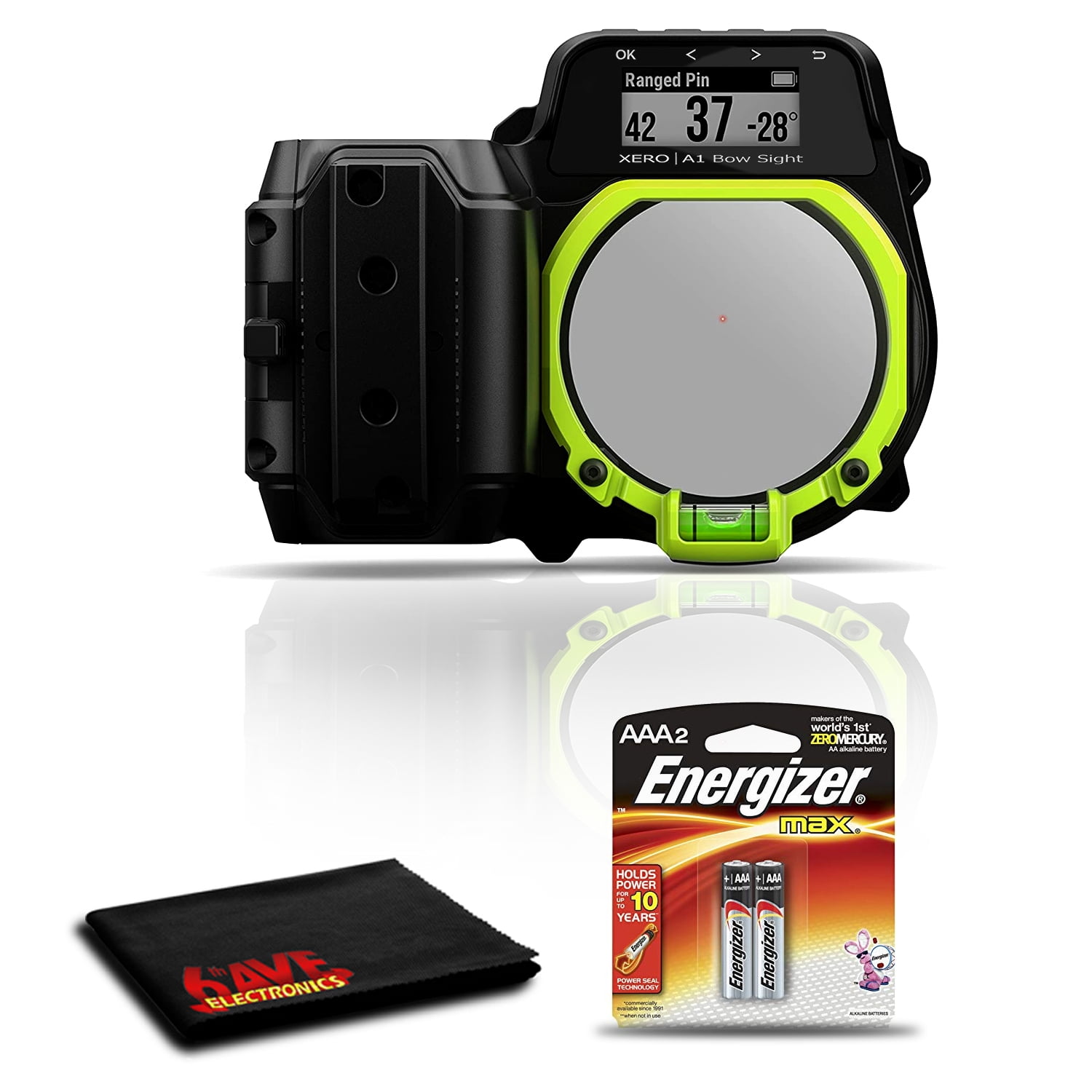 GARMIN Xero A1 Bow Sight (Left Hand) with AAA Batteries and Cleaning