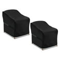 GARPROVM Patio Chair Covers 2 Pack, 600D Heavy Duty Waterproof Lounge Deep Seat Cover, Outdoor