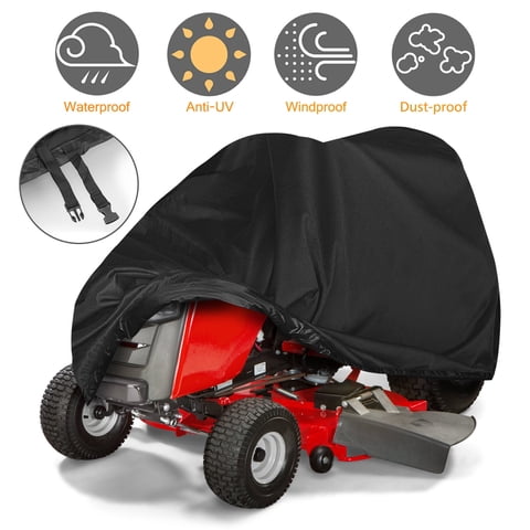 GARPROVM Riding Lawn Mower Cover Tractor Cover Waterproof  Up to 54'' Decks Riding Lawn Tractor Cover 420D Polyester Oxford Tractor Cover