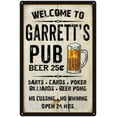 thumbnail image 1 of GARRETT'S Pub Sign Vintage Man Cave Bar 12 x 18 Matte Finish Metal 112180028391, 1 of 1