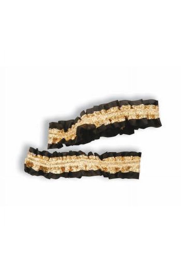 GARTER ARMBANDS-GOLD/BLACK