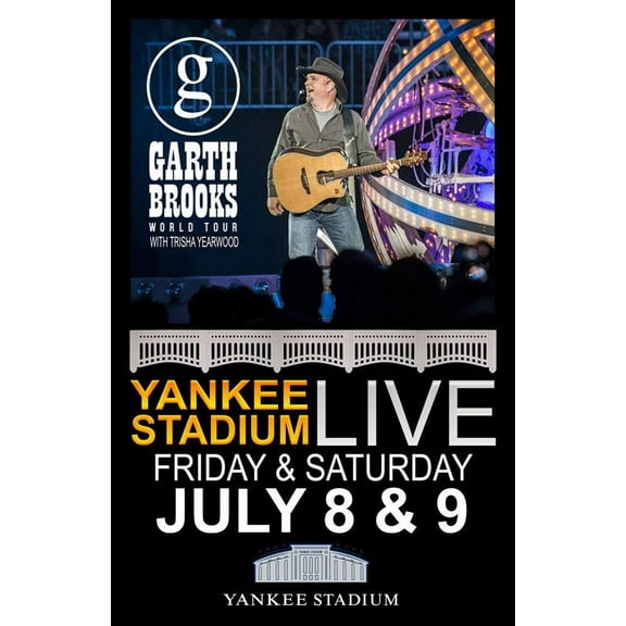 GARTH BROOKS YANKEE STADIUM REPLICA 2016 CONCERT POSTER