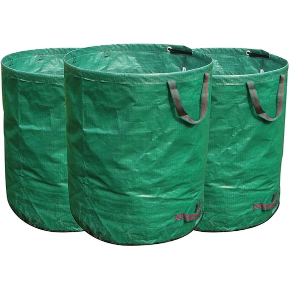 GARTOL 72 Gallon Garden Waste Bags 3-Pack, Heavy Duty Reusable Leaf Bags for Yard, Patio, Lawn Cleanup & Outdoor Trash