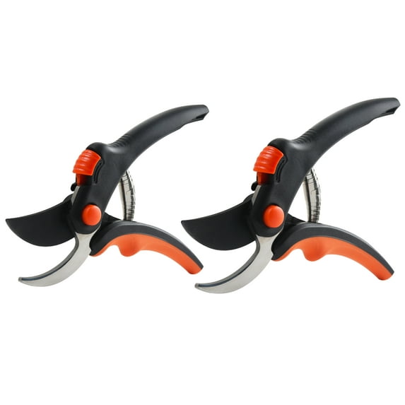 GARTOL Garden 2 Pack Pruning Shears Tree Trimmers Secateurs, with Comfortable Handles,Effortless Cuts 3/4 Inch Plants Flowers