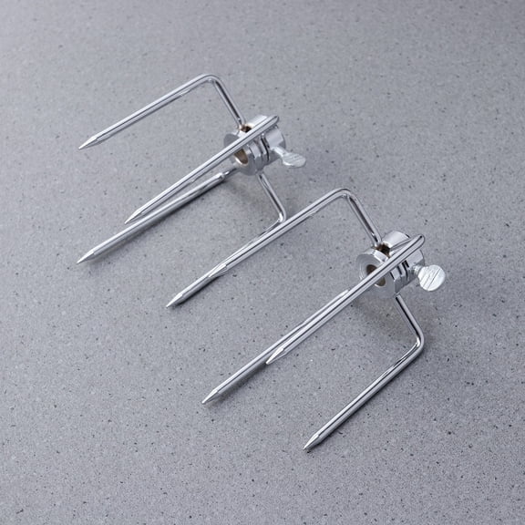 GARVALON 1 Pair Stainless Steel Grill Utensils Set Rotisserie Meat Forks