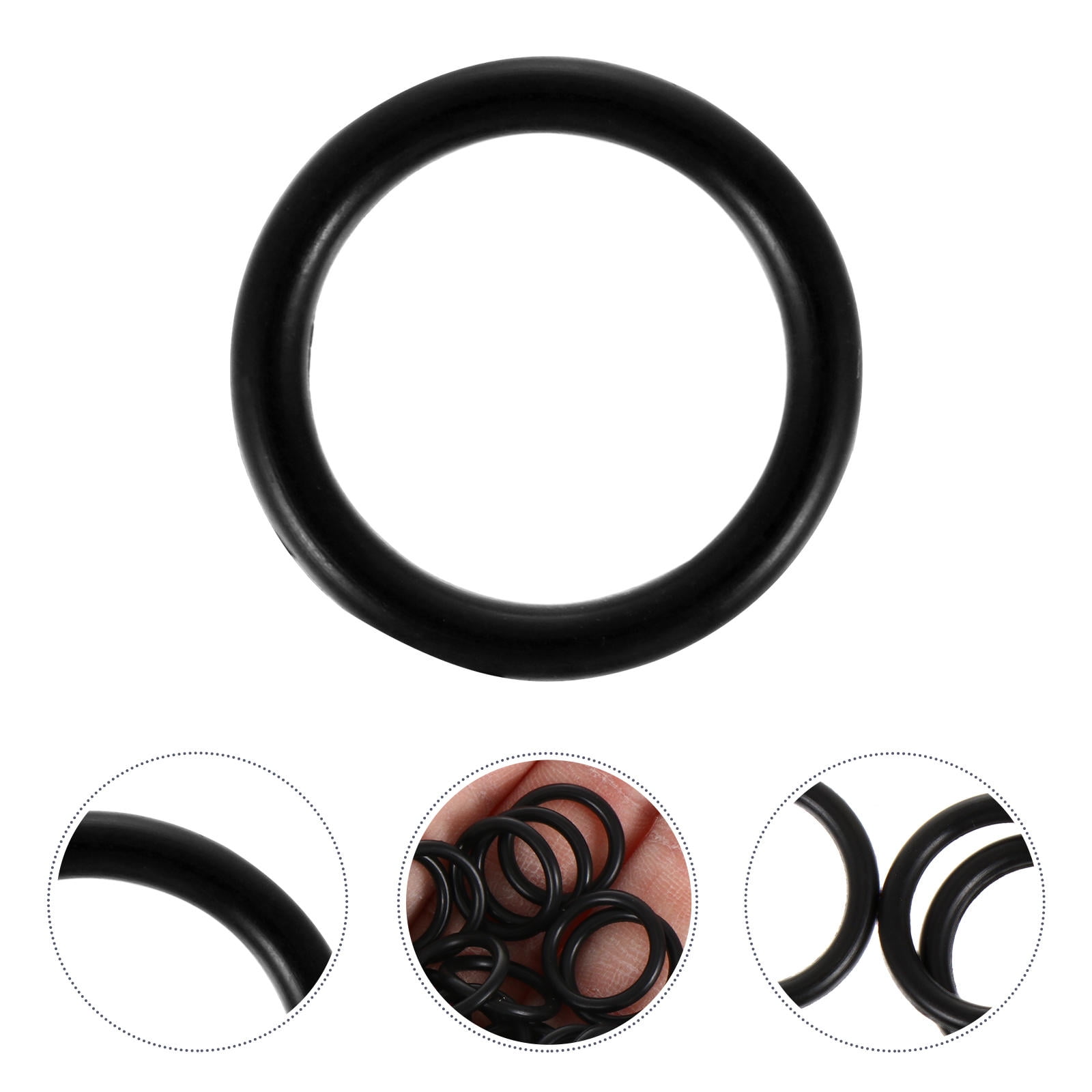 GARVALON 100Pcs Black Nitrile Rubber Sealing Ring For Automotive ...