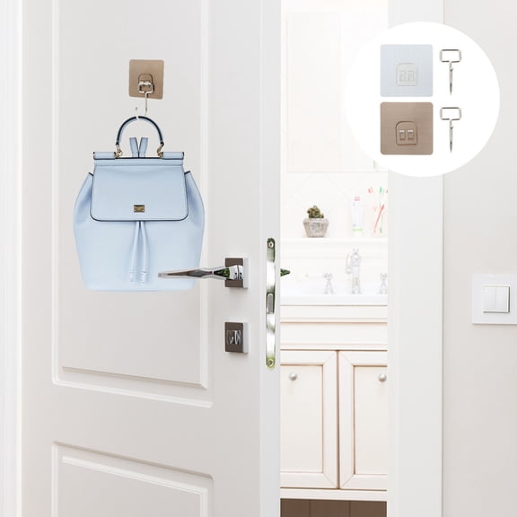 GARVALON 10Pcs Wall Mount Bath Towel Hooks in Brushed Silver for Bathroom Decor