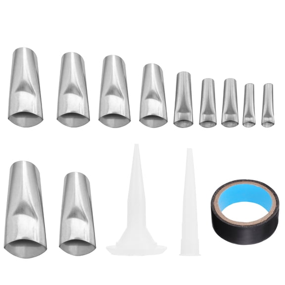 GARVALON 17Pcs Stainless Steel Sealing Nozzle Diy Enthusiasts In Silver