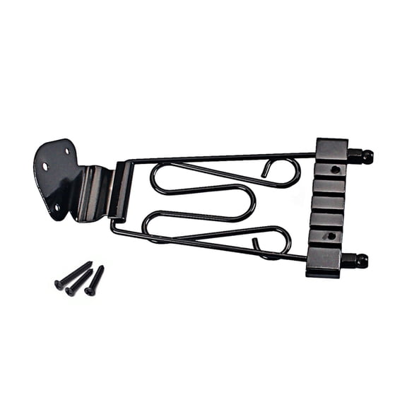 GARVALON 1Pack Black Steel Tailpiece Bridge for Rehearsal and Band Practice