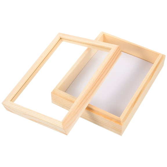 GARVALON 1Pack Wooden Design Specimen Display Case Perfect for Science Projects 11.8*5.3*2.2in