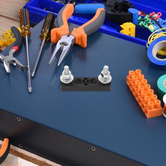 GARVALON 1Pcs Auto Fuse Block in Black Color for Vehicle Electrical Systems Car Audio Setups 3.35X1.77X0.79in