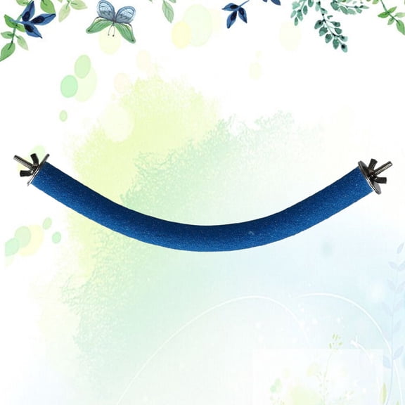 GARVALON 1Pcs Dark Shape Bird Cage Stand with Alloy Stone Wood and Bamboo 11.0x5.3x0.8in