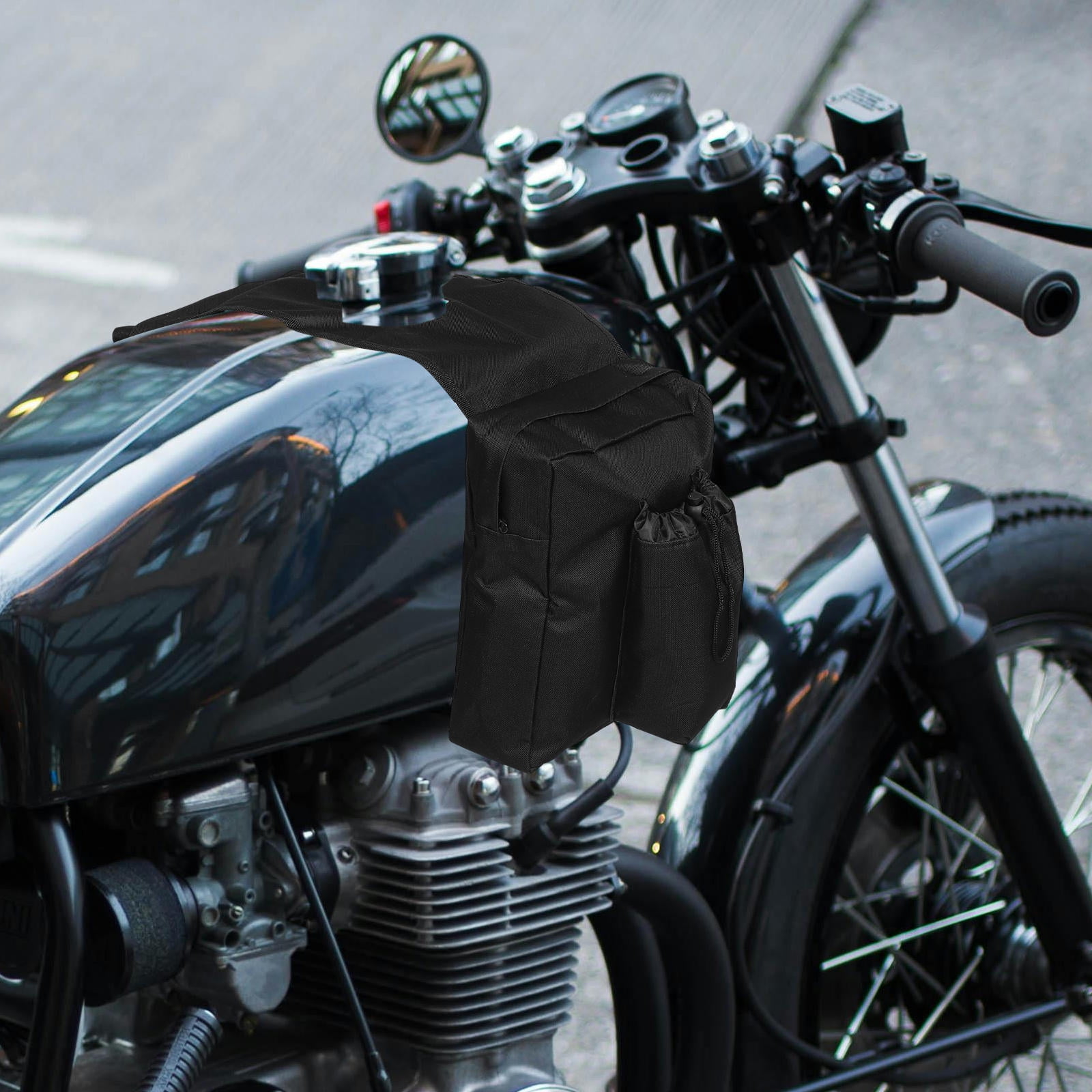 GARVALON 1Pcs Easy Installation 600D Oxford Cloth ATV Saddle Bag 28.00X26.00X21.00CM for Men and Women