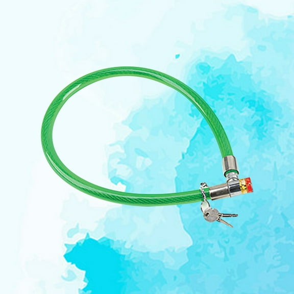 GARVALON 1Pcs Green Braided Cable Lock Heavy Duty Anti Theft for Bicycles Outdoor Cycling security cable lock