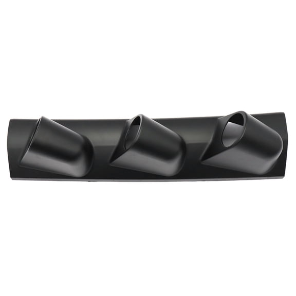 GARVALON 1Set Black Triple Gauge Meter Cup Holder Bracket Square Stand Dash Mount For Car Meter Mount Holder