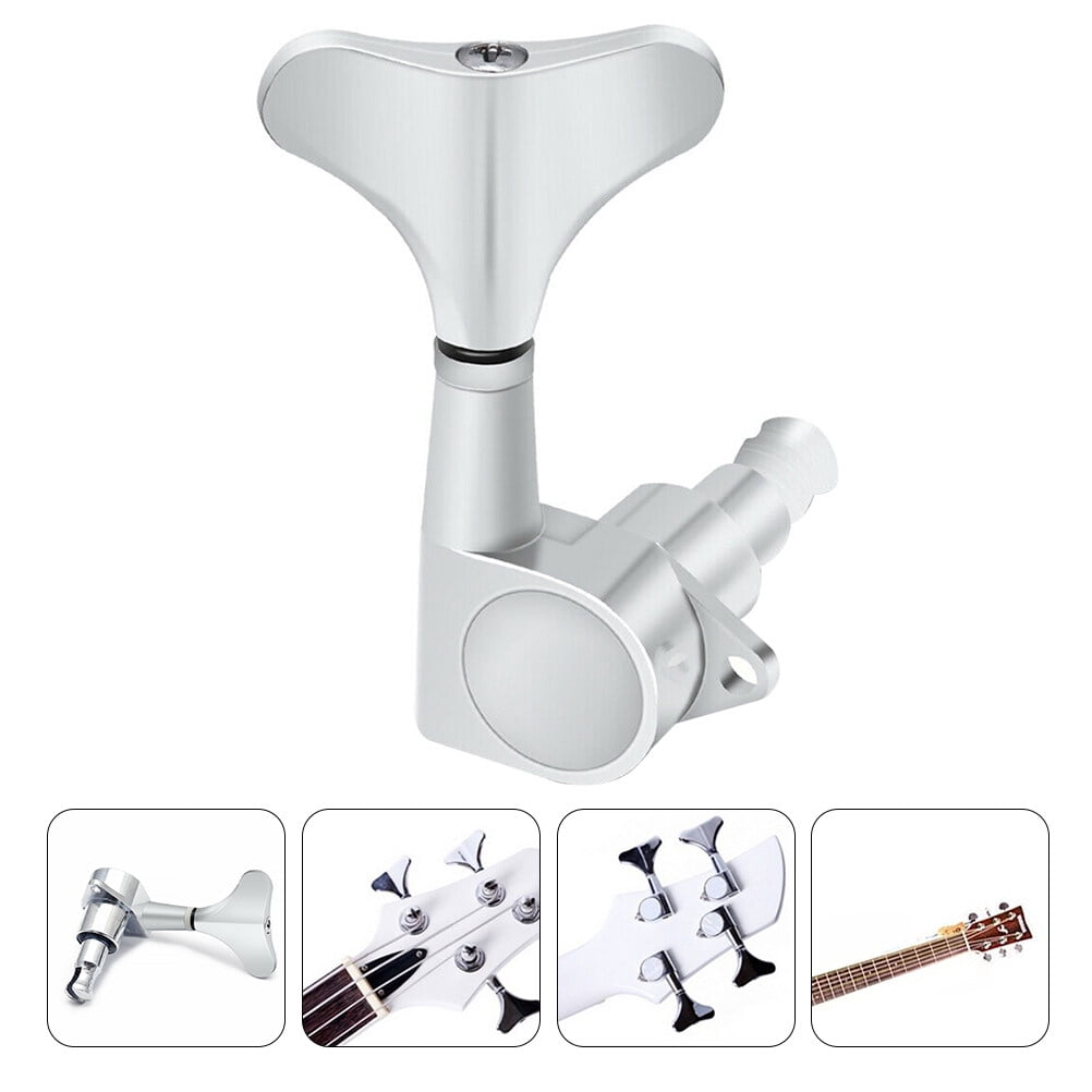 GARVALON 1Set Cylindrical Bass Tuning Pegs for Bass Guitar Accessories Machine Head Tuners 3.30X3.00X3.00cm