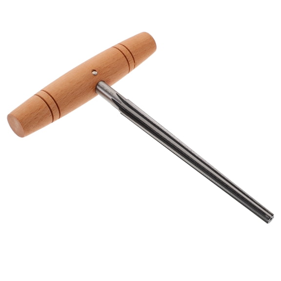 GARVALON 1Set Peghole Reamer Tungsten Steel Wooden Handle for Precise Hole Enlargement in Various Wood Instruments