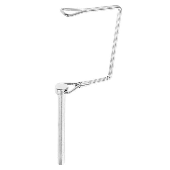 GARVALON 1Set Trailer Coupler Pin Lock Galvanized Iron Silver For Towing 7.7X5X0.4in