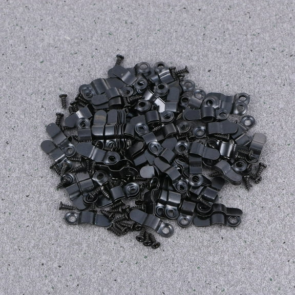 GARVALON 200Pcs Metal Arch Shape Photo Frame Fasteners 1.97x0.39x0.2in